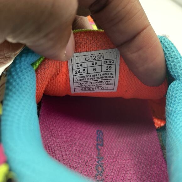 Asics Girl Kids Gel-Noosa Tri 10 GS Running Shoes Colorful C523N Size 6 - Picture 7 of 8